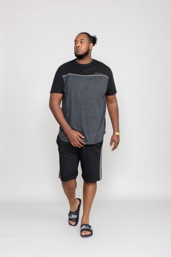 NEWBURY-D555 Couture Curved Hem Crew Neck T-Shirt