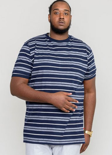 PICCADILLY-D555 Yarn Dyed Jacquard Stripe T-Shirt