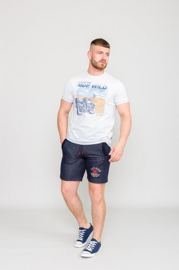 LANGDON-D555 Ride Wild Motorbike Printed T-Shirt