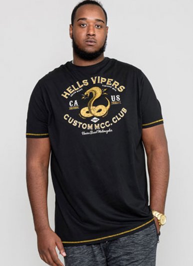 WOOTON-D555 Hells Viper Snake Printed T-Shirt
