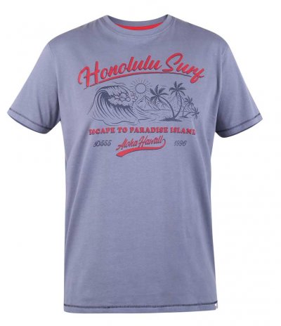 HARBLE-D555 Honolulu Surf Printed T-Shirt