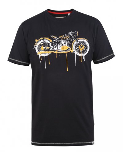 ROCHESTER-D555 Motor Bike With Drip Effect Printed T-Shirt