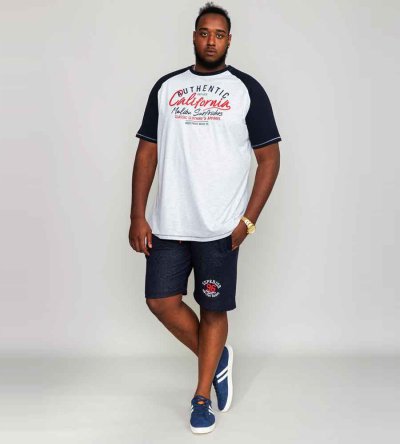 SPARROW-D555 California Surf Riders Raglan Sleeve Printed T-Shirt