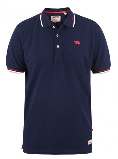STANBRIDGE-D555 Chest Embroidered Polo With Double Tipping On Collar And Cuffs