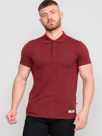 WINCHESTER 1-D555 Red Twisted Polo With Chest Embroidery