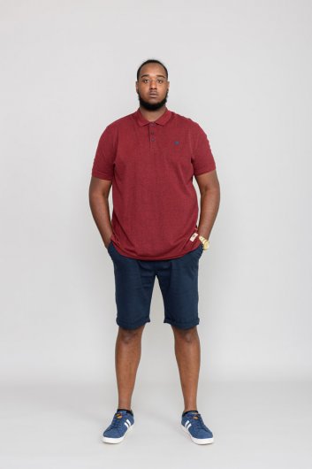 WINCHESTER 1-D555 Red Twisted Polo With Chest Embroidery