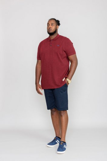 WINCHESTER 1-D555 Red Twisted Polo With Chest Embroidery