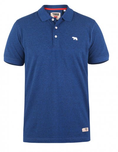 WINCHESTER 2-D555 Blue Twisted Polo With Chest Embroidery