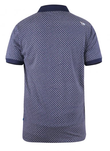 AXFORD-D555 Ao Print Jersey Polo Shirt With Chest Pocket