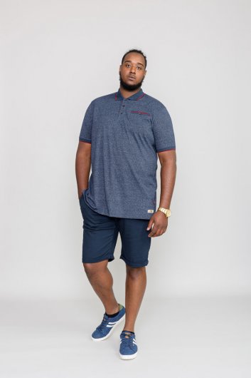 KIMBLE-D555 Full Stripe Polo Shirt With Chest Pocket