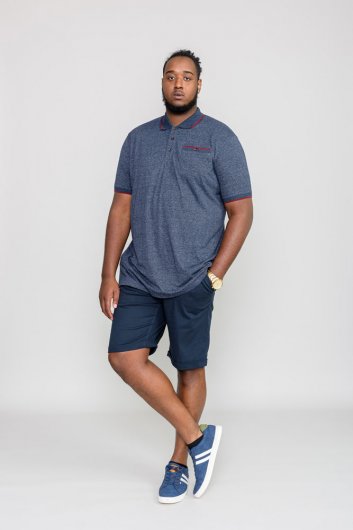 KIMBLE-D555 Full Stripe Polo Shirt With Chest Pocket
