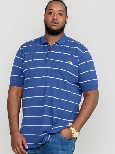 STEPHEN-D555 Full Stripe Polo Shirt With Chest Pocket