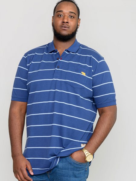 STEPHEN-D555 Full Stripe Polo Shirt With Chest Pocket