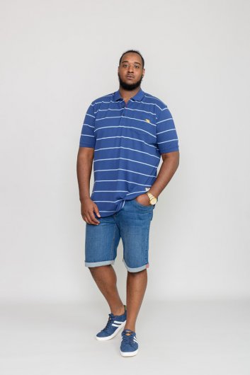 STEPHEN-D555 Full Stripe Polo Shirt With Chest Pocket