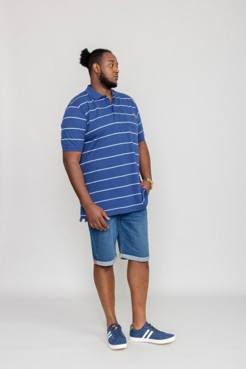 STEPHEN-D555 Full Stripe Polo Shirt With Chest Pocket