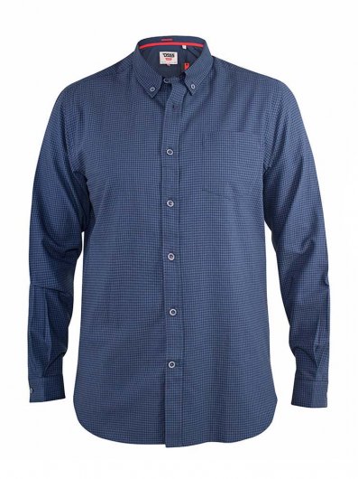MELBOURNE-D555 Gingham Check Long Sleeve Button Down Shirt With Chest Pocket-S-XXL - Regular-Assorted Sizes/Colours Pack