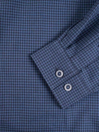 MELBOURNE-D555 Gingham Check Long Sleeve Button Down Shirt With Chest Pocket-S-XXL - Regular-Assorted Sizes/Colours Pack