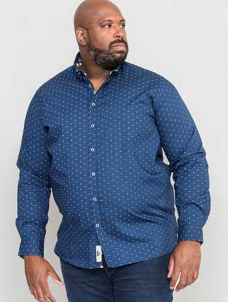 CHILTON-D555 L/S Micro AOP With Concealed Button Down Collar Shirt