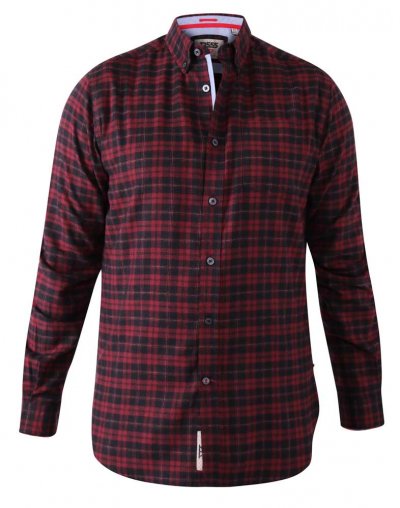 HOLTON-D555 L/S Flannel Check Shirt With Button Down Collar And Pocket
