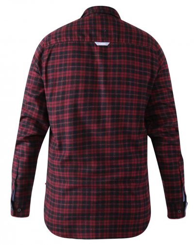 HOLTON-D555 L/S Flannel Check Shirt With Button Down Collar And Pocket