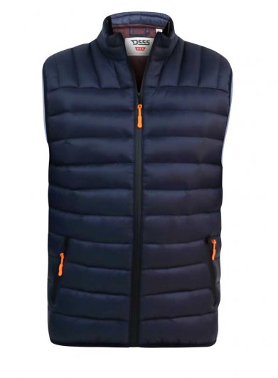 WICKHAM 1-D555 D555 Puffer Gilet With Burgundy Lining