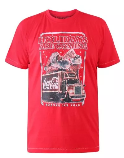 Coca Cola Christmas Santa Father Christmas Coke Red Tu Top Festive Casual | UK