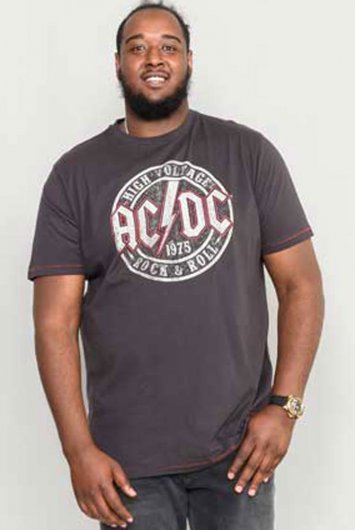 THUNDERSTRUCK-D555 Official ACDC Printed Crew Neck T-Shirt