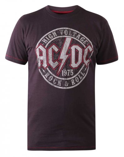 THUNDERSTRUCK-D555 Official ACDC Printed Crew Neck T-Shirt