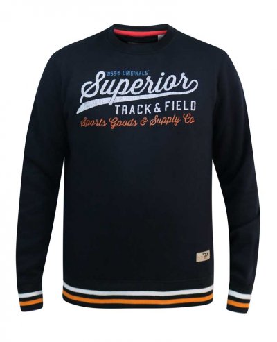 MARLOW-D555 Superior Track And Field Printed Crew Neck Sweatshirt