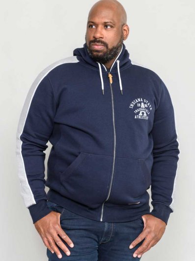 EATON-D555 Full Zip Hoody With Chest Embroidery