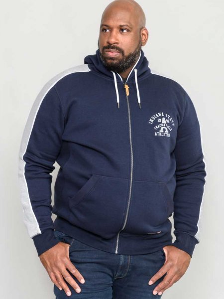 EATON-D555 Full Zip Hoody With Chest Embroidery