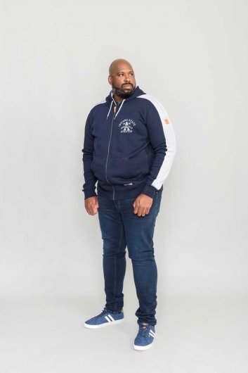 EATON-D555 Full Zip Hoody With Chest Embroidery