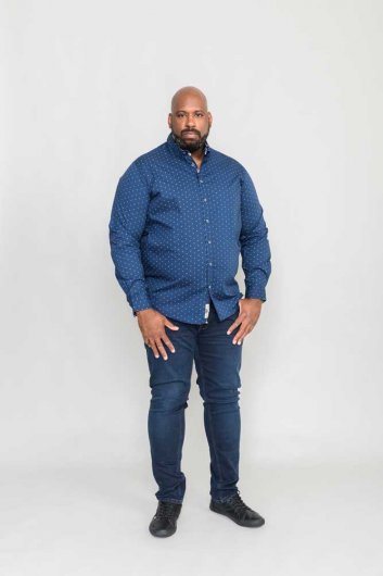 CHILTON-D555 L/S Micro AOP With Concealed Button Down Collar Shirt