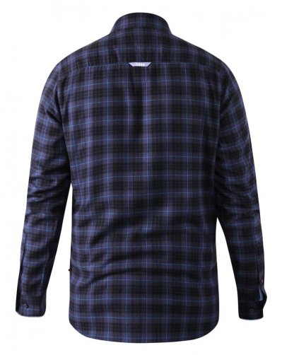 DOVERCOURT-D555 L/S Flannel Check Shirt With Button Down Collar And Pocket