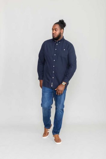 COLCHESTER 1-D555 L/S Oxford Shirt With Button Down Collar Down Collar And Pocket